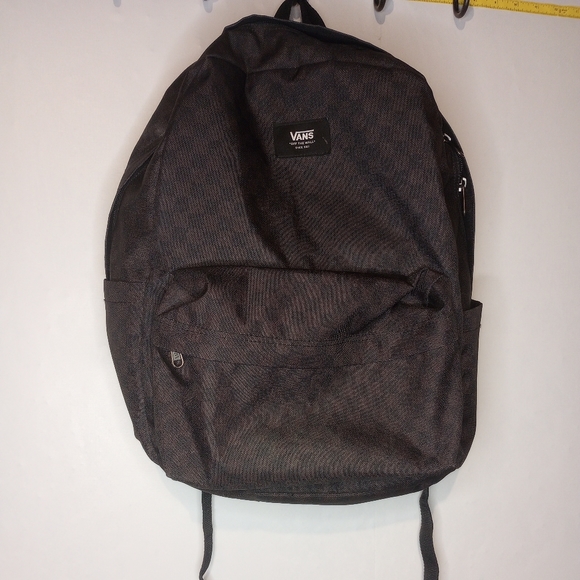 Vans - ALUMNI PACK Backpack Brown And Black CHECKERBOARD Checkers LAPTOP SLEEVE - Picture 2 of 5